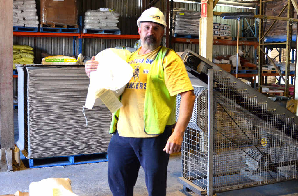 The bagging machine makes lighter work for employees. The bagging machine makes lighter work for employees.